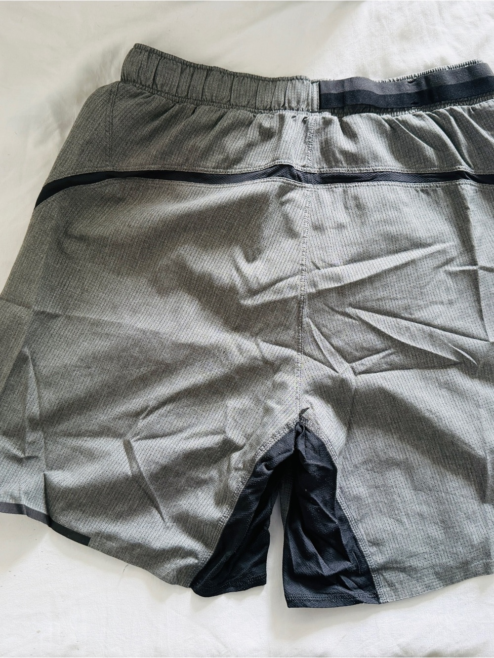 lululemon athletica Men's Light Gray Athletic Jogger Shorts - Picture 5 of 5